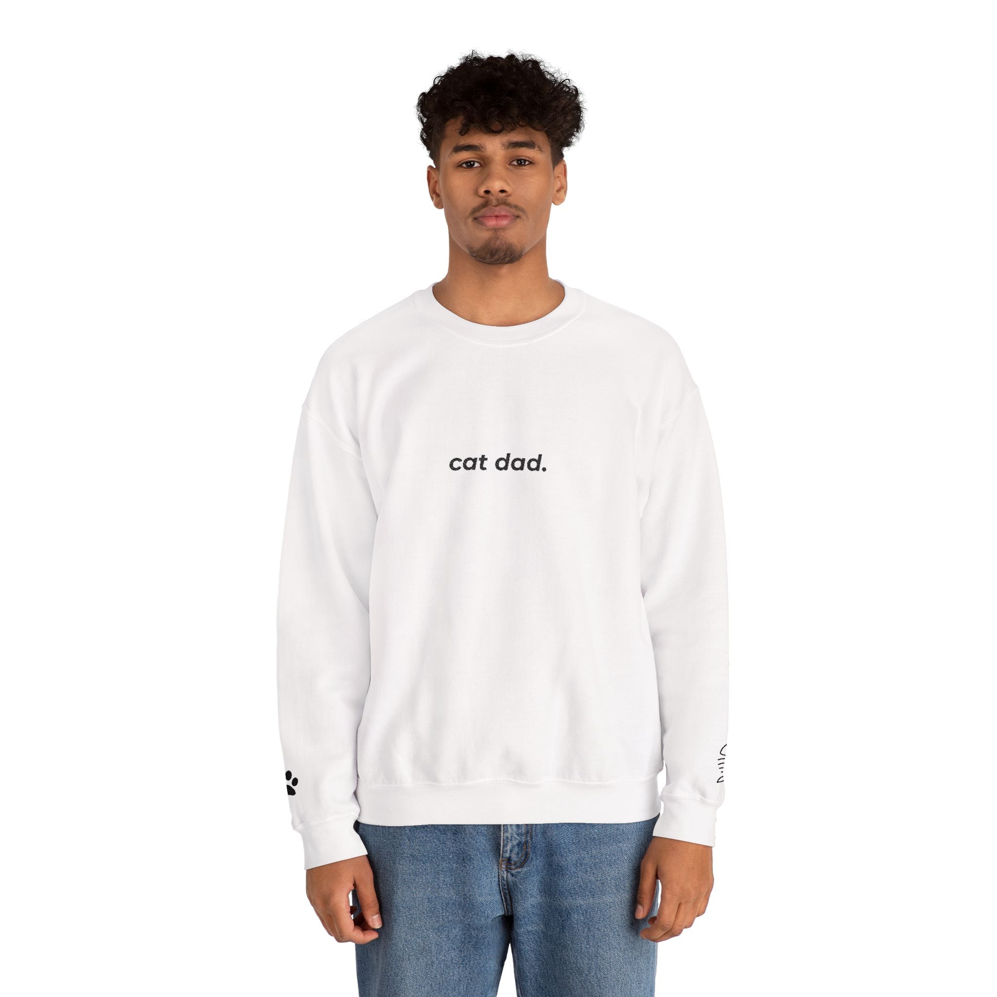 cat dad. ™ Embroidered Crewneck