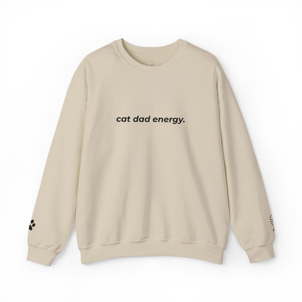cat dad energy. ™ Embroidered Crewneck