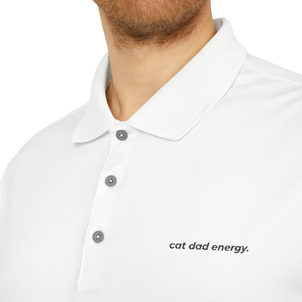 adidas® cat dad energy. ™ Embroidered Polo Shirt