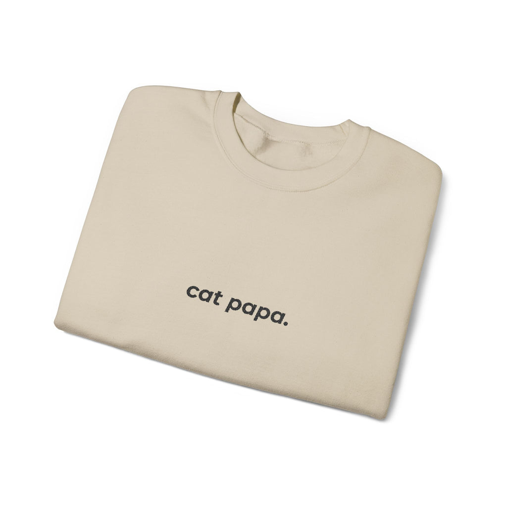 cat papa. ™ Embroidered Crewneck