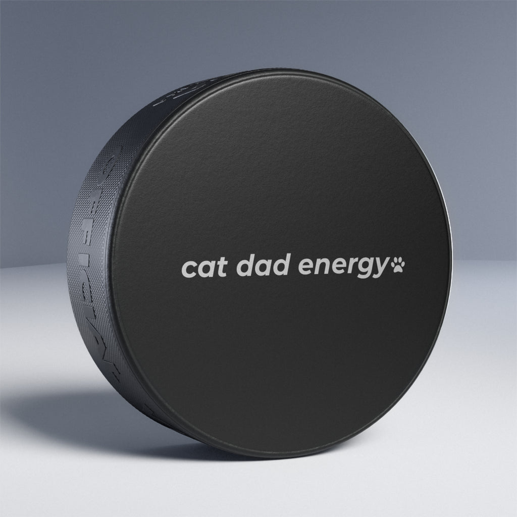 cat dad energy. ™ Hockey Puck
