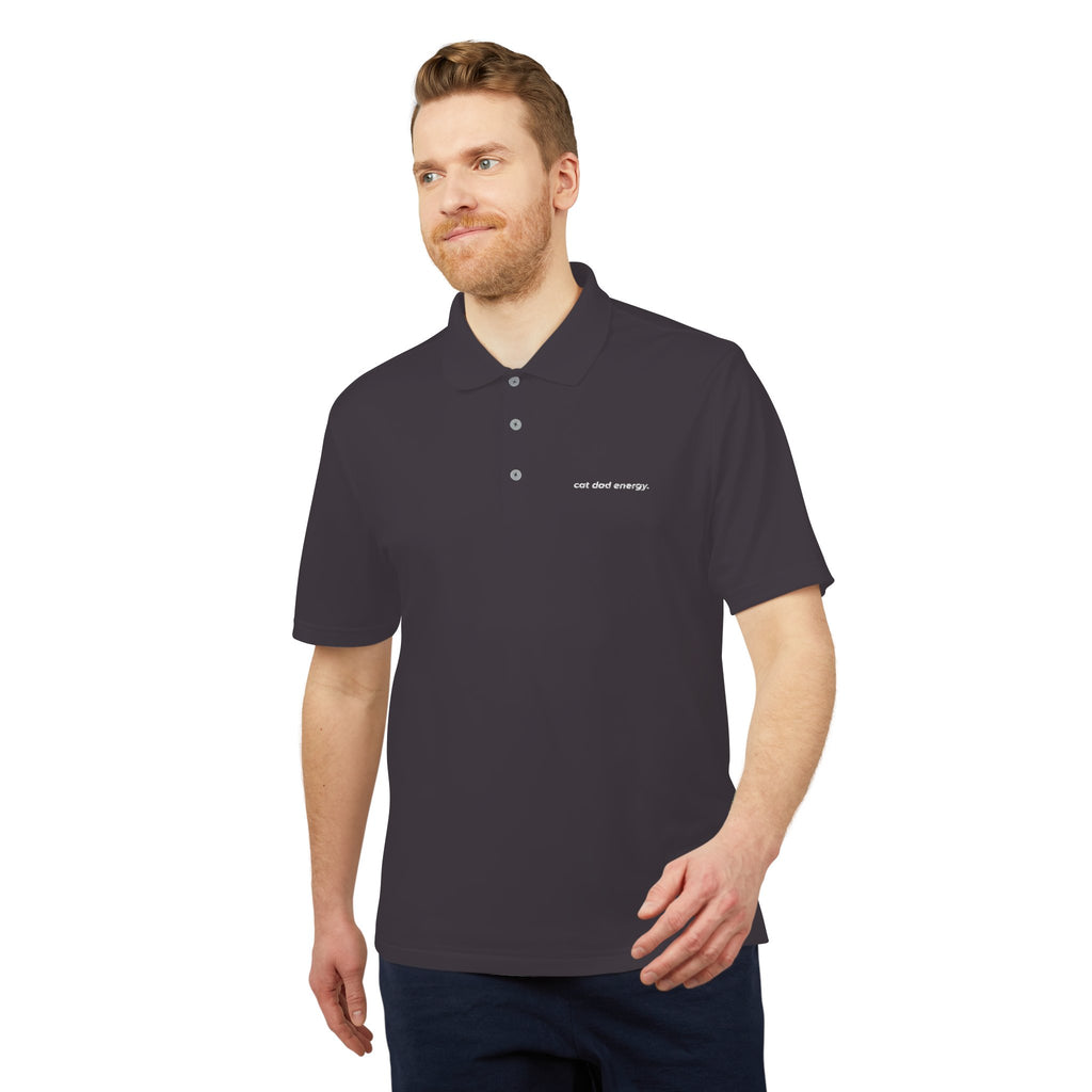 adidas® cat dad energy. ™ Embroidered Polo Shirt